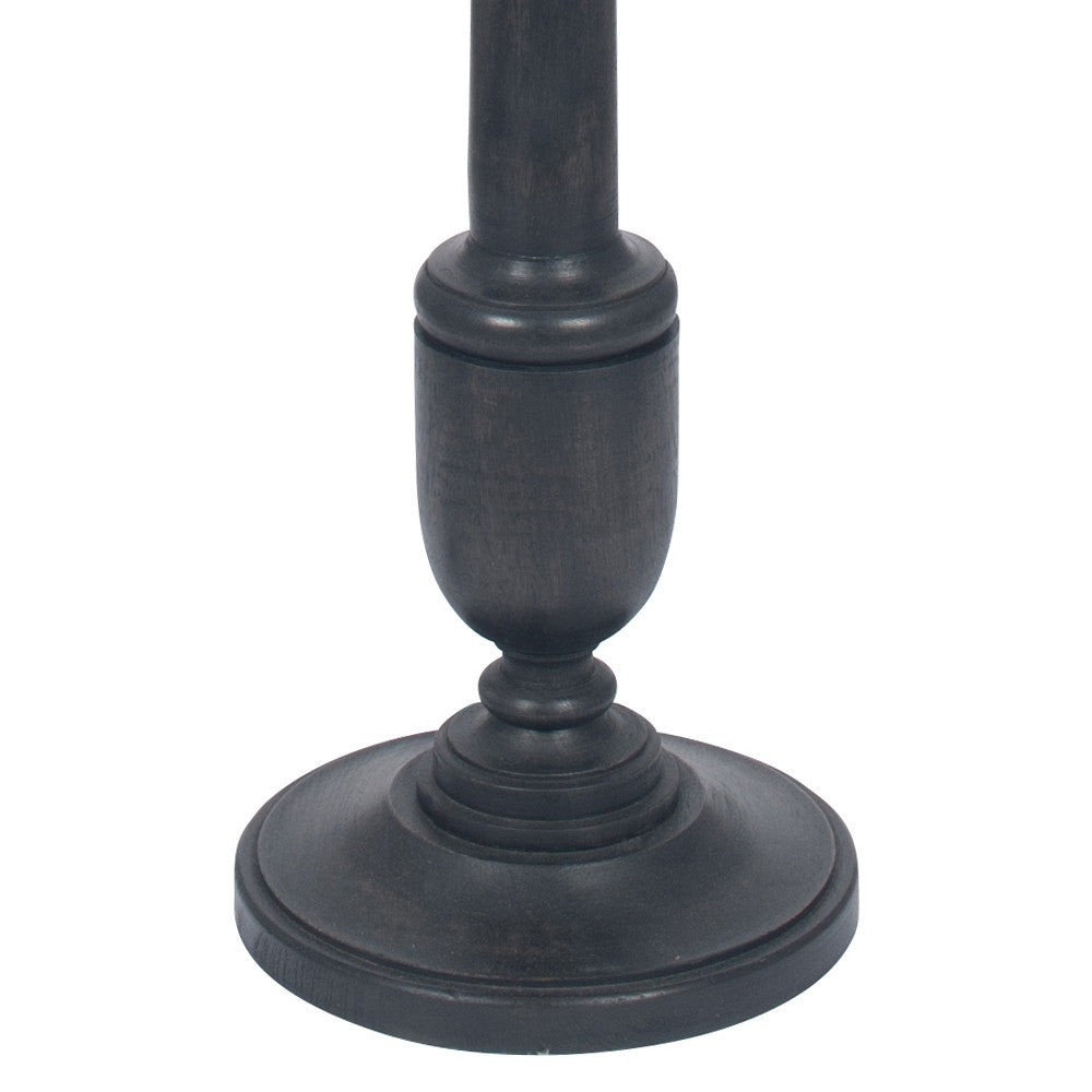 Captiva Antique Black Candle Stick Wood Floor Lamp - Base Only
