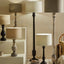 Captiva Antique Black Candle Stick Wood Floor Lamp - Base Only