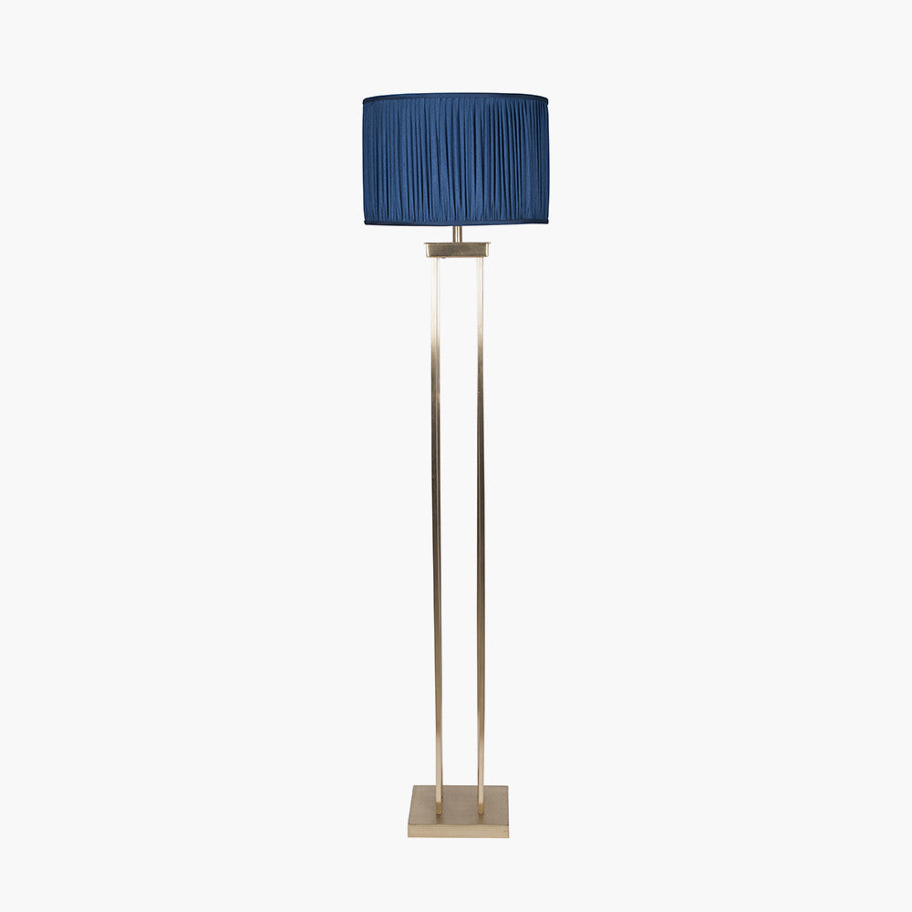Langston Satin Brass Metal 4 Post Floor Lamp - Base Only