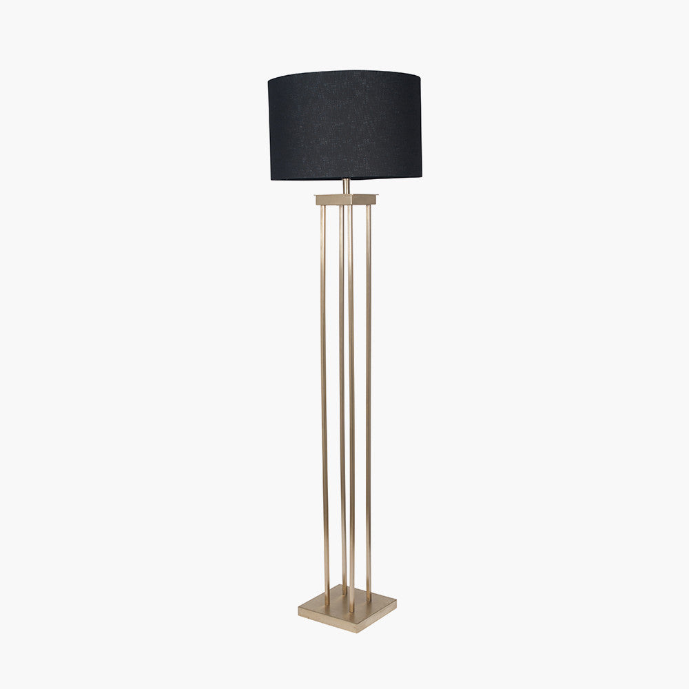 Langston Satin Brass Metal 4 Post Floor Lamp - Base Only