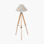Sumba Bamboo Tripod Floor Lamp Base with Harley 50cm Slubby Hopsack Empire Lampshade