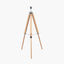 Sumba Bamboo Tripod Floor Lamp Base with Lino 40cm Grey Self Lined Linen Cylinder Lampshade