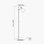 Chaplin Concrete and Brushed Chrome Floor Lamp