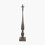 Alia Grey Wash Turned Mango Wood Floor Lamp Base with Edward 45cm Pistachio Green Linen Cylinder Lampshade