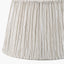 Alia Grey Wash Turned Mango Wood Floor Lamp Base with Thiago 45cm Natural Stripe Mushroom Pleat Tapered Lampshade