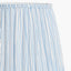 Alia Grey Wash Turned Mango Wood Floor Lamp Base with Thiago 45cm Ocean Blue Stripe Mushroom Pleat Tapered Lampshade