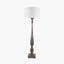 Alia Grey Wash Turned Mango Wood Floor Lamp - Base Only