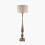 Alia Grey Wash Turned Mango Wood Floor Lamp - Base Only