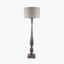 Alia Grey Wash Turned Mango Wood Floor Lamp - Base Only