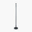Rhode Matt Black Stick Metal Floor Lamp Base with Bow 40cm Slate Velvet Cylinder Lampshade