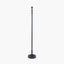 Rhode Matt Black Stick Metal Floor Lamp Base with Lars 40cm Cinnamon Ikat Patterned Cylinder Lampshade