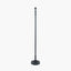 Rhode Matt Black Stick Metal Floor Lamp Base with Lars 40cm Racing Green Ikat Patterned Cylinder Lampshade