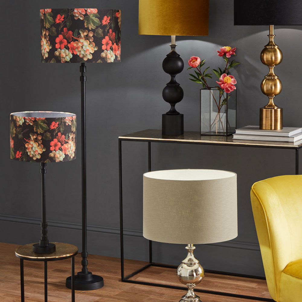 Rhode Matt Black Stick Floor Lamp Base - Base Only