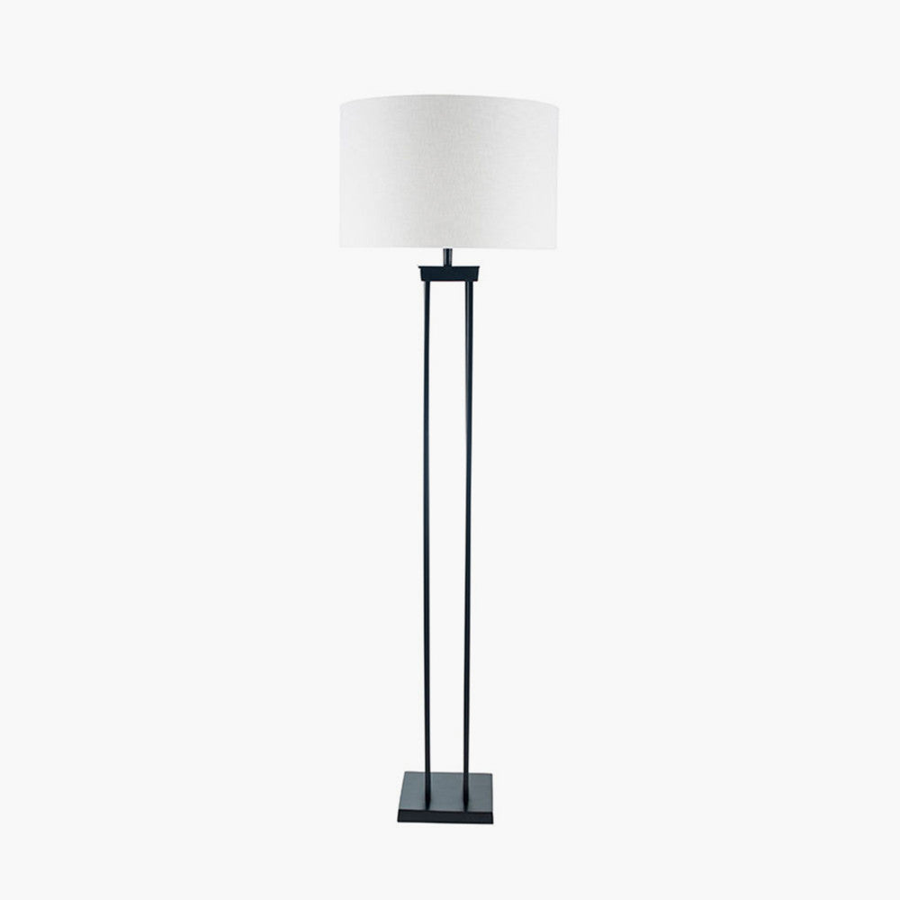 Langston Matt Black Metal Four Post Floor Lamp - Base Only