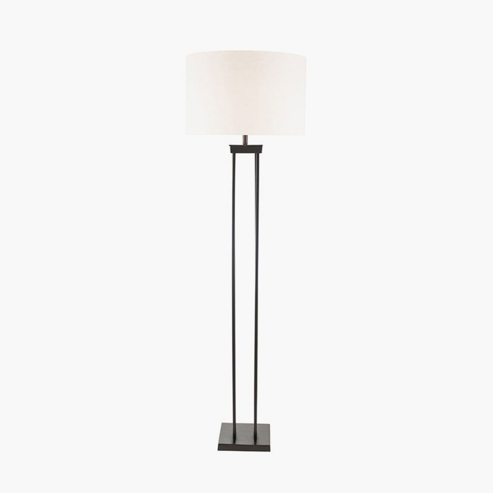 Langston Matt Black Metal Four Post Floor Lamp - Base Only