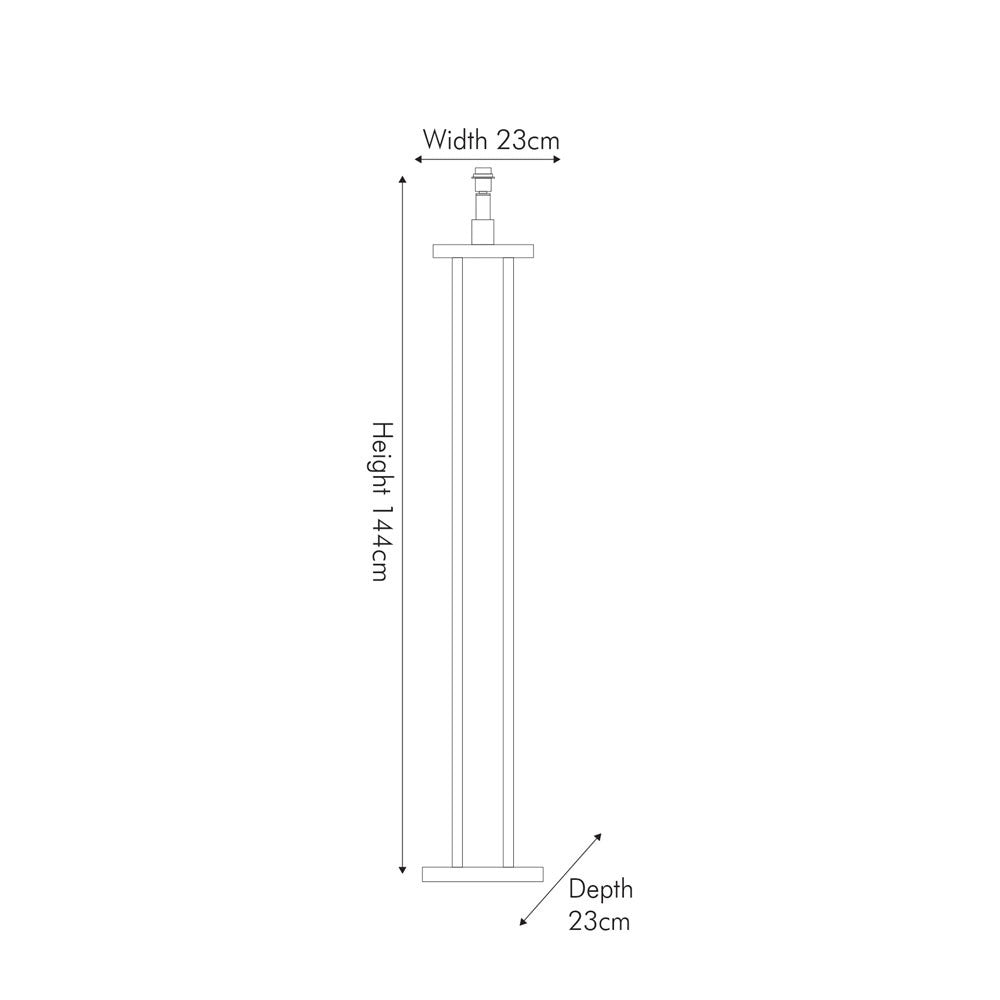 Langston Matt Black Metal Four Post Floor Lamp - Base Only