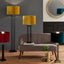 Langston Matt Black Metal Four Post Floor Lamp - Base Only