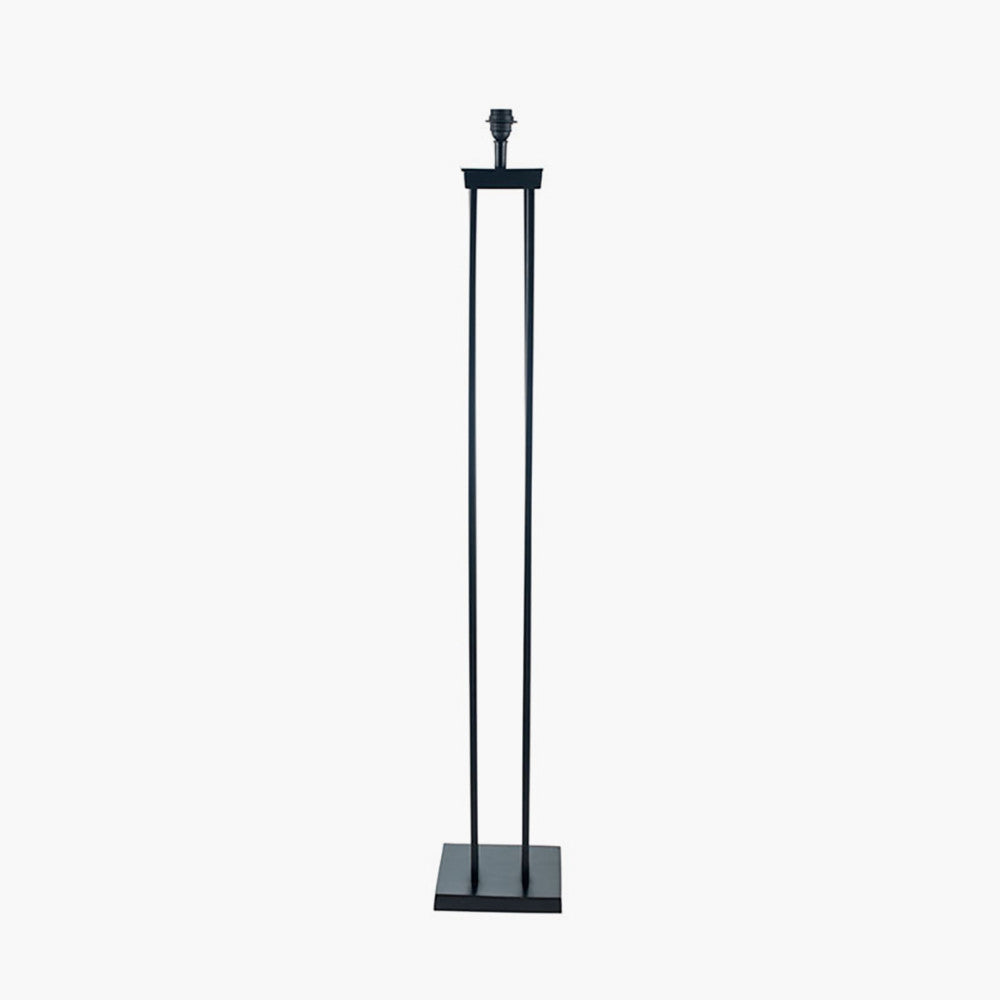 Langston Matt Black Metal Four Post Floor Lamp - Base Only