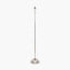 Almas Silver Metal Floor Lamp Base with Henry 45cm White Handloom Cylinder Lampshade