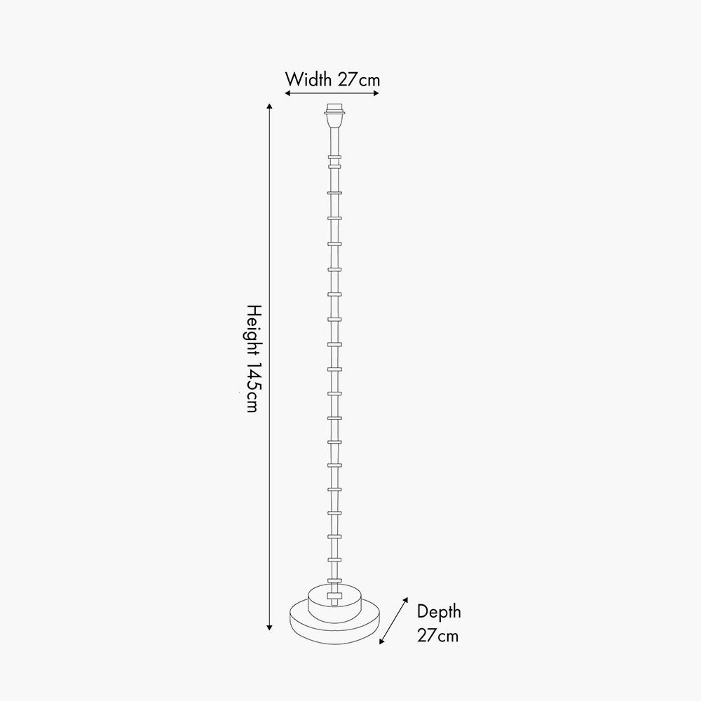 Almas Silver Metal Floor Lamp - Base Only