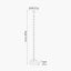 Almas Silver Metal Floor Lamp - Base Only