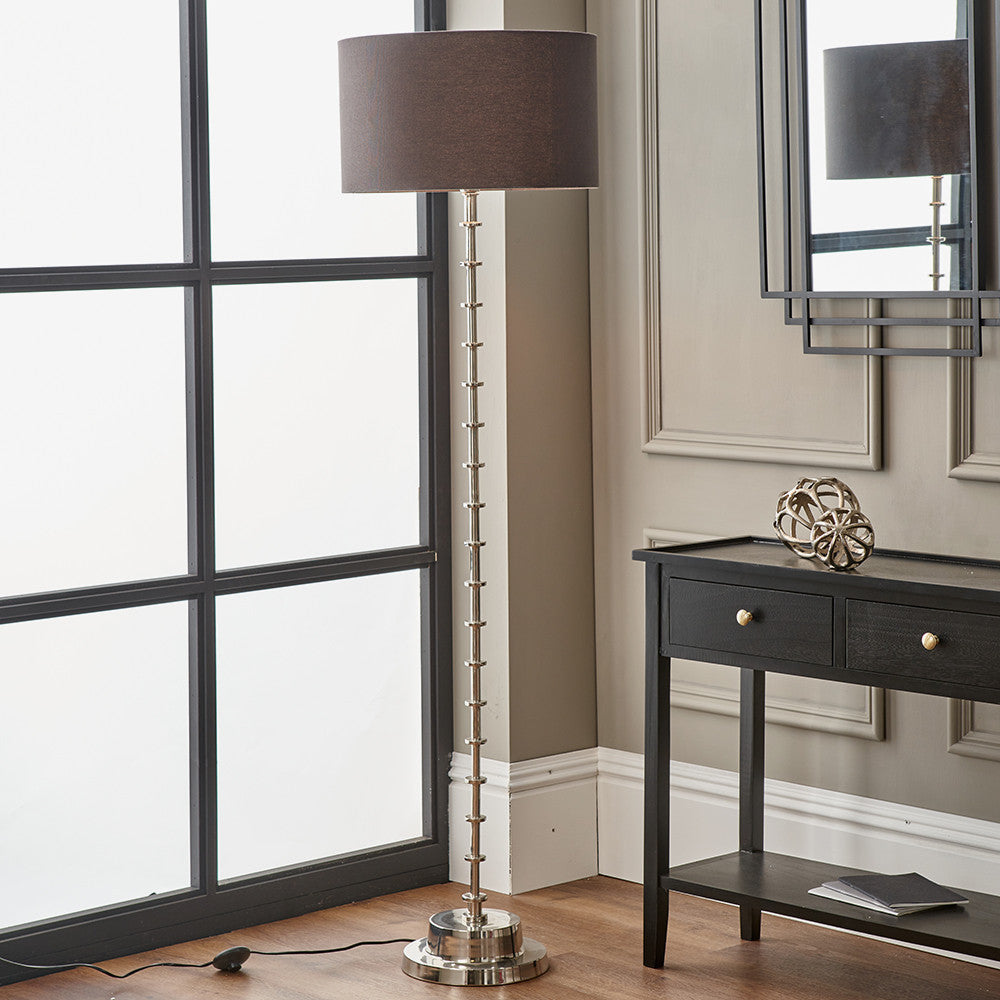 Almas Silver Metal Floor Lamp - Base Only