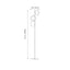 Estelle Brushed Brass Metal and White Orb Dome Floor Lamp