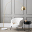 Feliciani Brushed Brass Metal and White Marble Floor Lamp