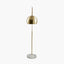 Feliciani Brushed Brass Metal and White Marble Floor Lamp
