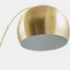 Feliciani Brushed Brass Metal and White Marble Floor Lamp
