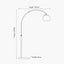 Feliciani Brushed Silver Metal and White Marble Floor Lamp