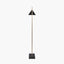 Zeta Matt Black and Antique Brass Floor Lamp