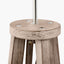 Whitby Grey Wash Wood Tapered 4 Post Floor Lamp Base with Lino 45cm White Self Lined Linen Cylinder Lampshade