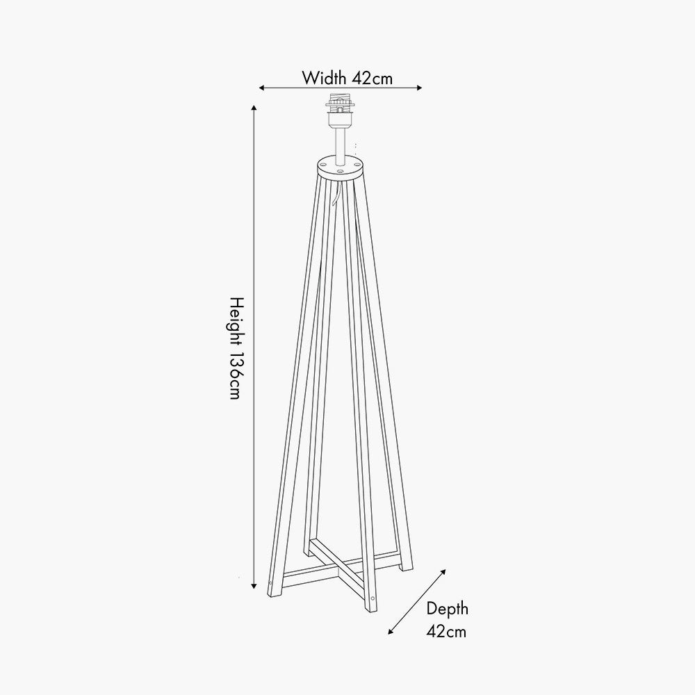 Whitby Grey Wash Wood Tapered 4 Post Floor Lamp - Base Only