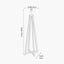 Whitby Grey Wash Wood Tapered 4 Post Floor Lamp - Base Only