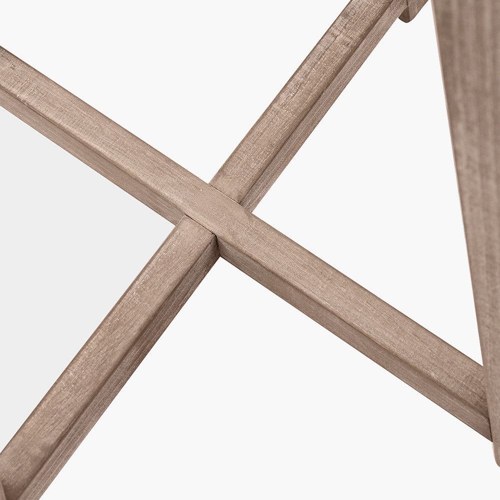 Whitby Grey Wash Wood Tapered 4 Post Floor Lamp - Base Only