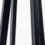 Whitby Matt Black Wood Tapered 4 Post Floor Lamp Base with Henry 45cm White Handloom Cylinder Lampshade