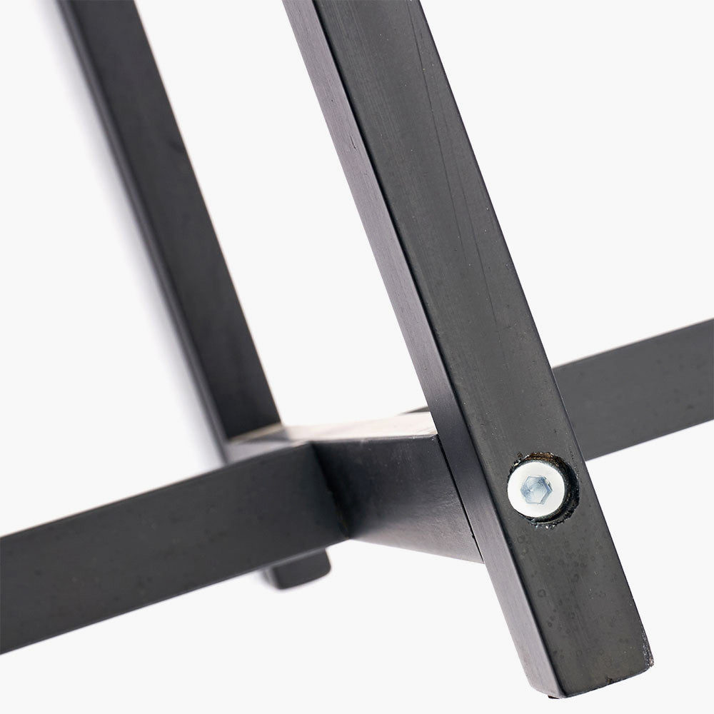 Whitby Matt Black Wood Tapered 4 Post Floor Lamp - Base Only