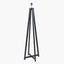 Whitby Matt Black Wood Tapered 4 Post Floor Lamp - Base Only