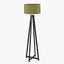 Whitby Matt Black Wood Tapered 4 Post Floor Lamp - Base Only