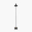 Canton Matt Black and Brass Metal Cone Floor Lamp
