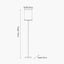 Midland Brushed Nickel and Grey Marble Effect Floor Lamp