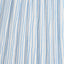 Claudius Nickel Metal Stick Floor Lamp Base with Thiago 40cm Ocean Blue Stripe Mushroom Pleat Tapered Lampshade
