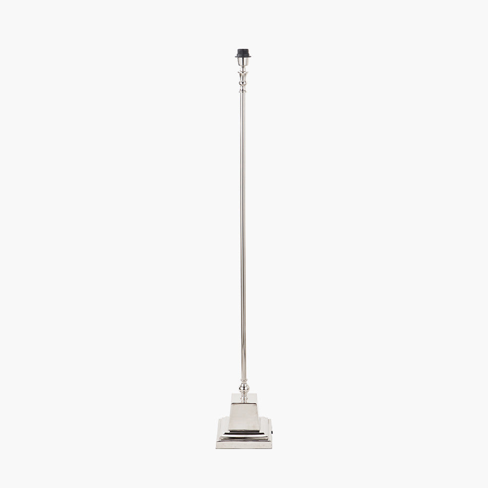 Claudius Nickel Metal Stick Floor Lamp