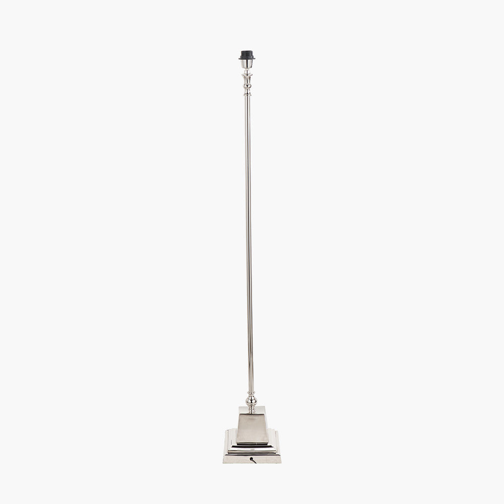 Claudius Nickel Metal Stick Floor Lamp