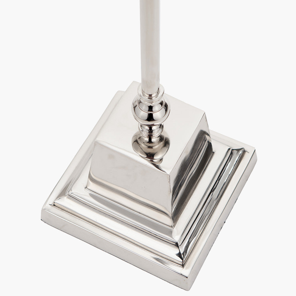 Claudius Nickel Metal Stick Floor Lamp
