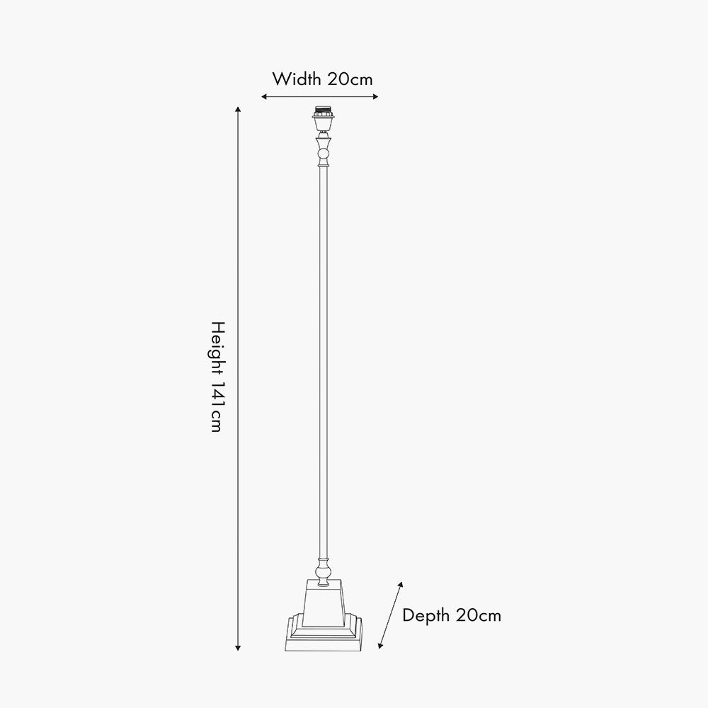 Claudius Nickel Metal Stick Floor Lamp