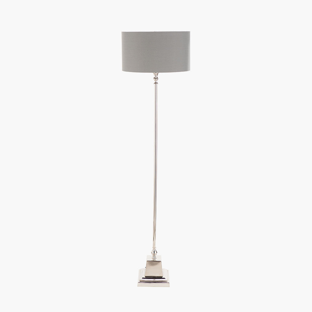 Claudius Nickel Metal Stick Floor Lamp