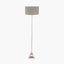 Claudius Nickel Metal Stick Floor Lamp