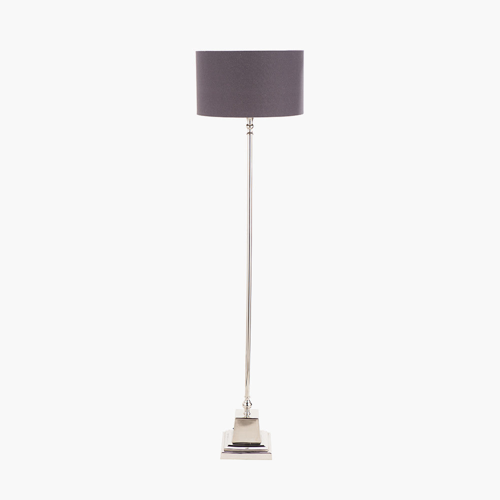 Claudius Nickel Metal Stick Floor Lamp